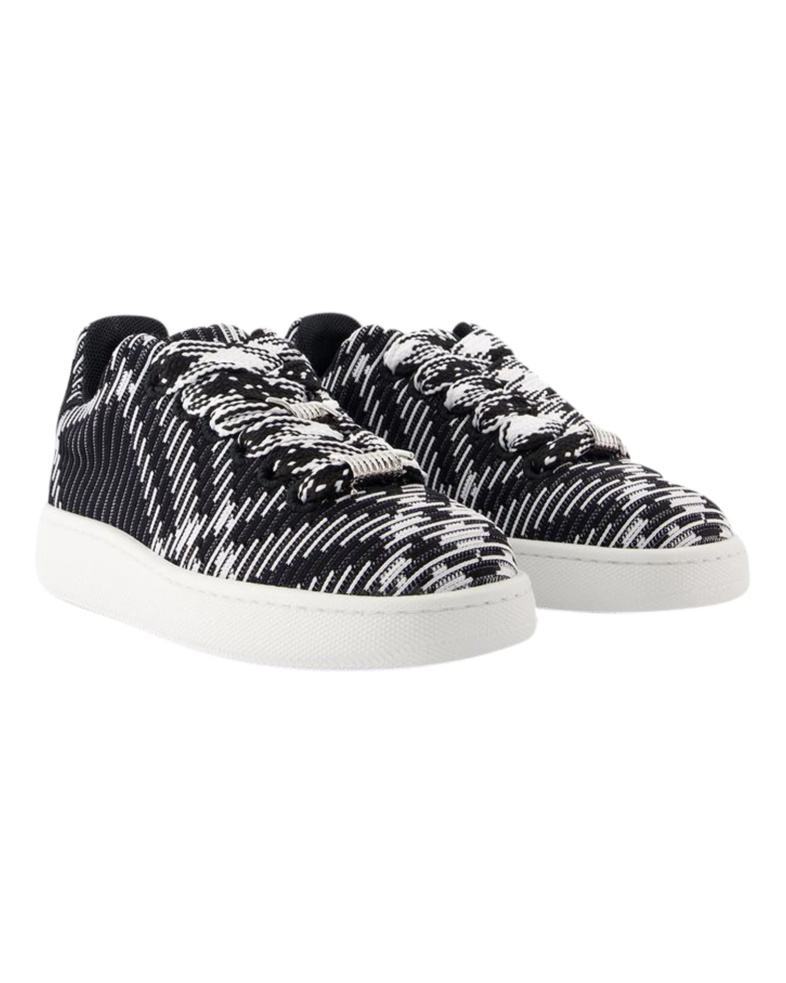 LF Box Knit Sneakers - Burberry - Synthetic - Black
