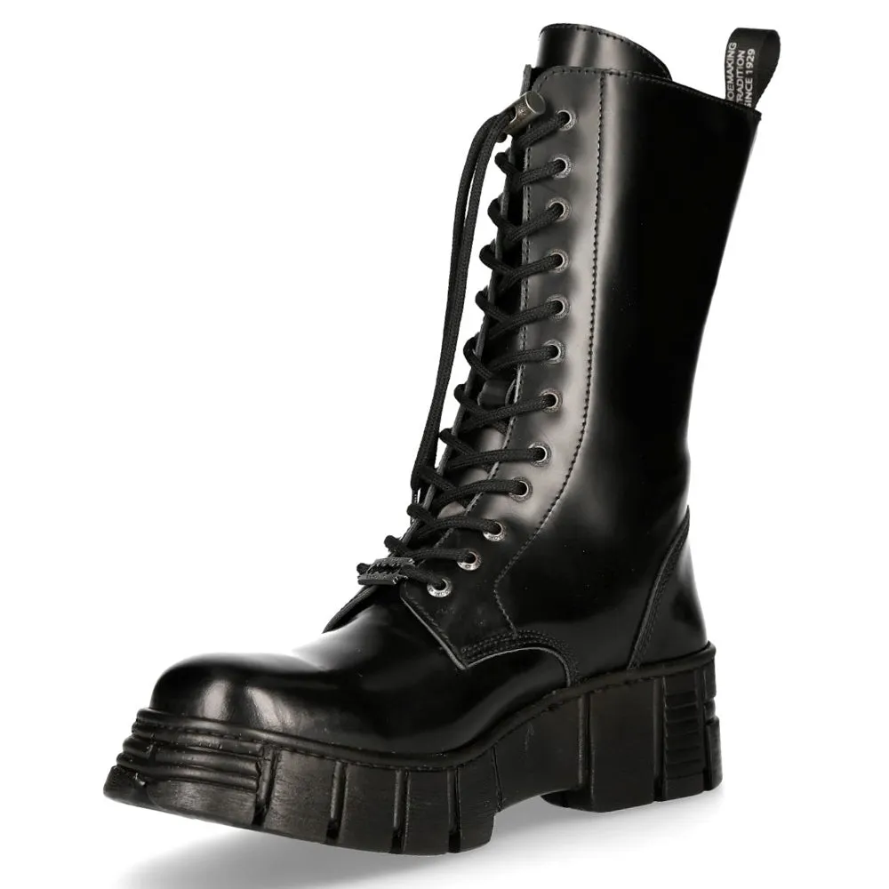 M-WALL027N-C2 Boots Leather Wall Biker Tower
