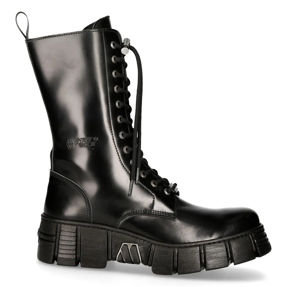 M-WALL027N-C2 Boots Leather Wall Biker Tower