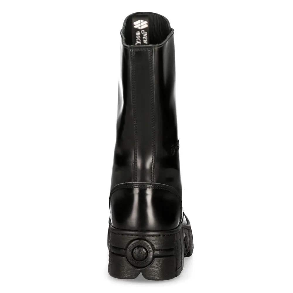 M-WALL027N-C2 Boots Leather Wall Biker Tower