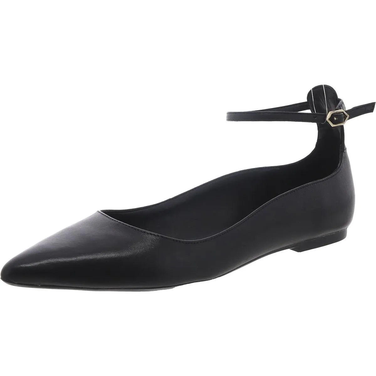 Madison  Womens Leather Pointed Toe Ballet Flats