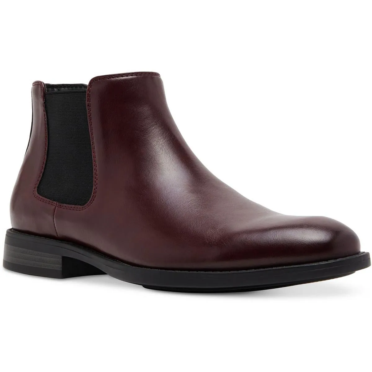 Maxxin  Mens Round Toe Faux Leather Chelsea Boots