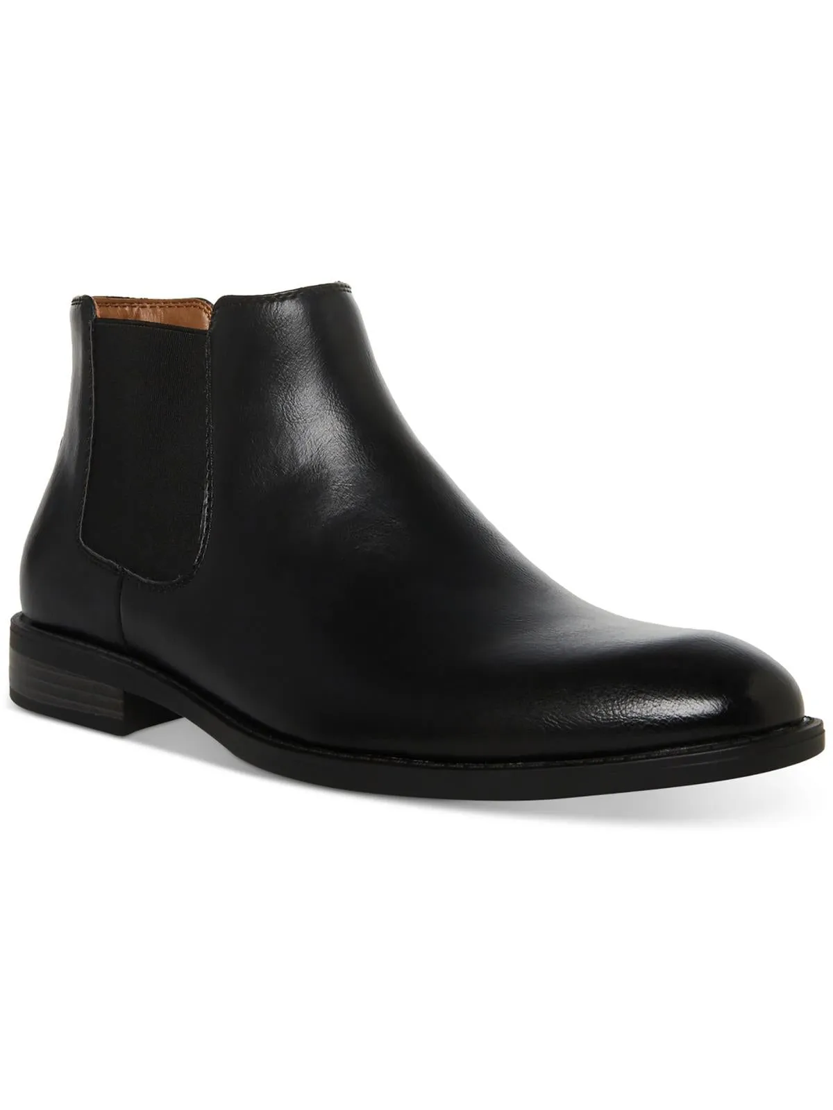 Maxxin  Mens Round Toe Faux Leather Chelsea Boots