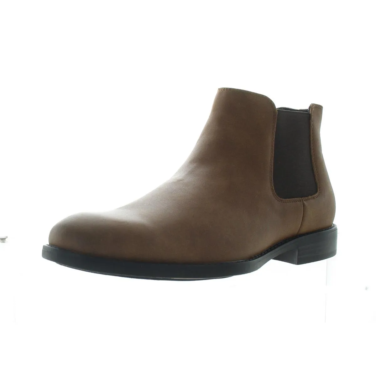Maxxin  Mens Round Toe Faux Leather Chelsea Boots
