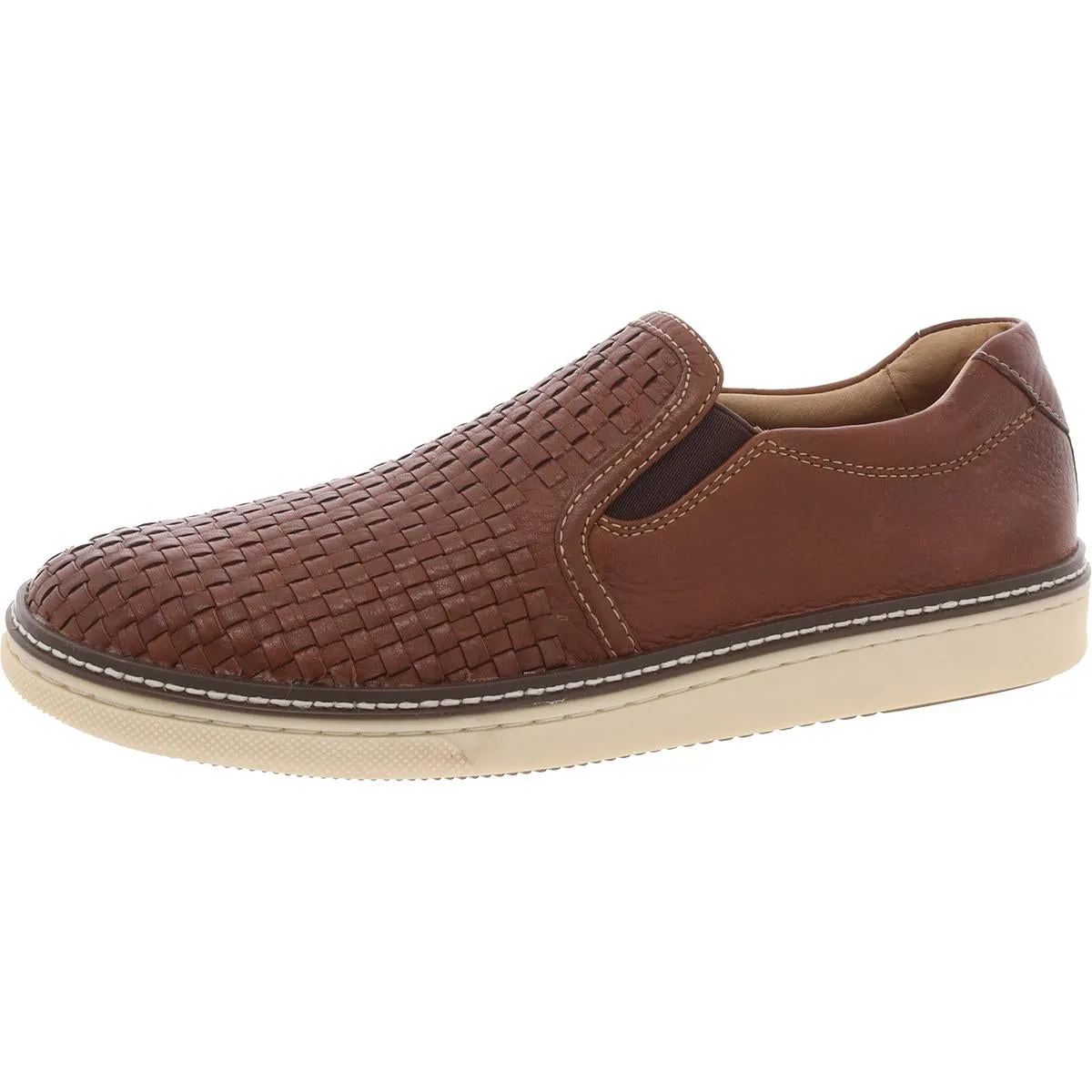 McGuffey Mens Leather Slip On Boat Shoes
