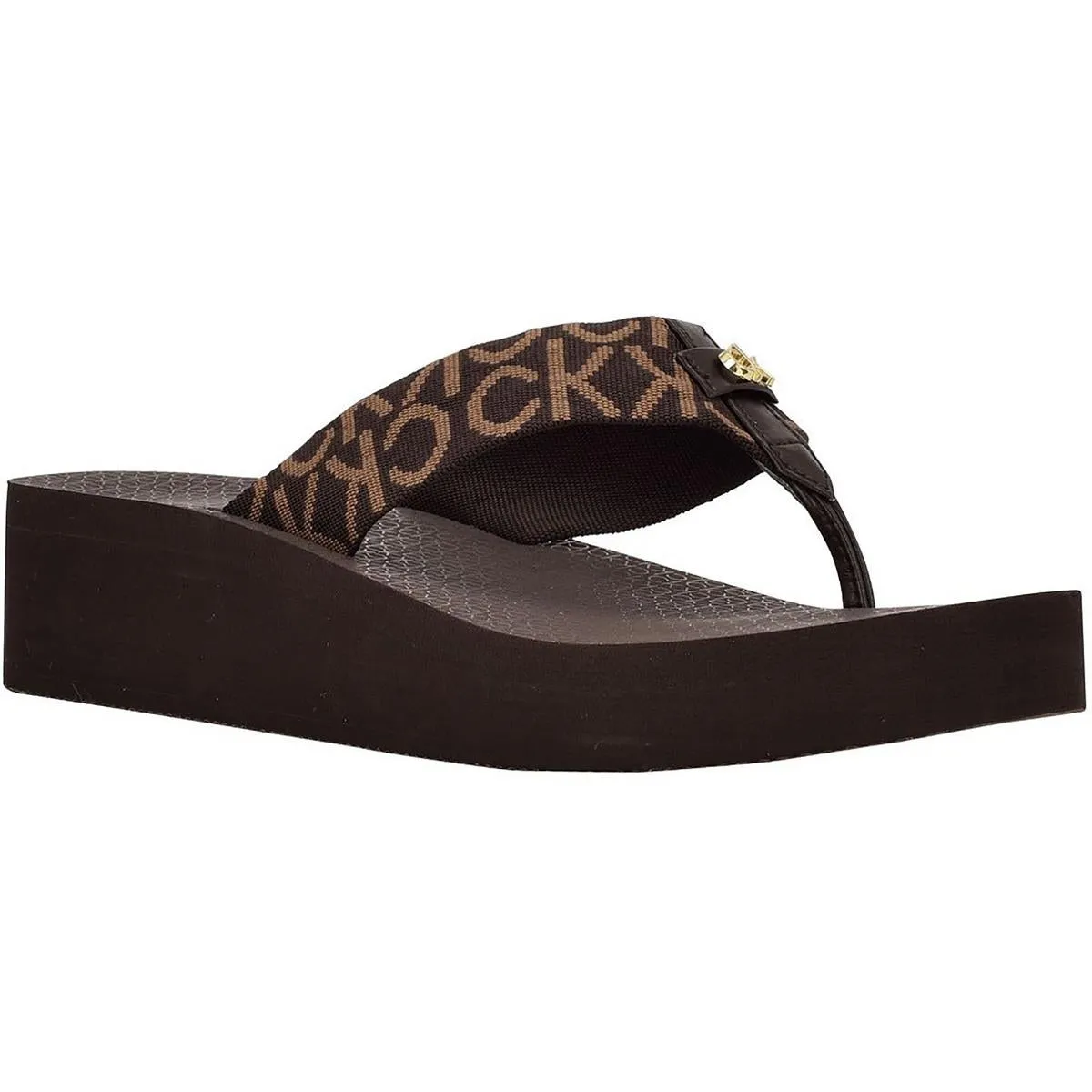 Meena Womens Logo Thong Slide Sandals