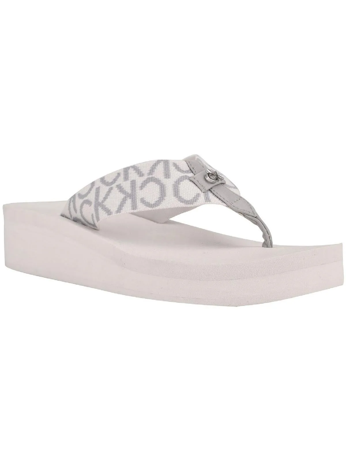 Meena Womens Logo Thong Slide Sandals