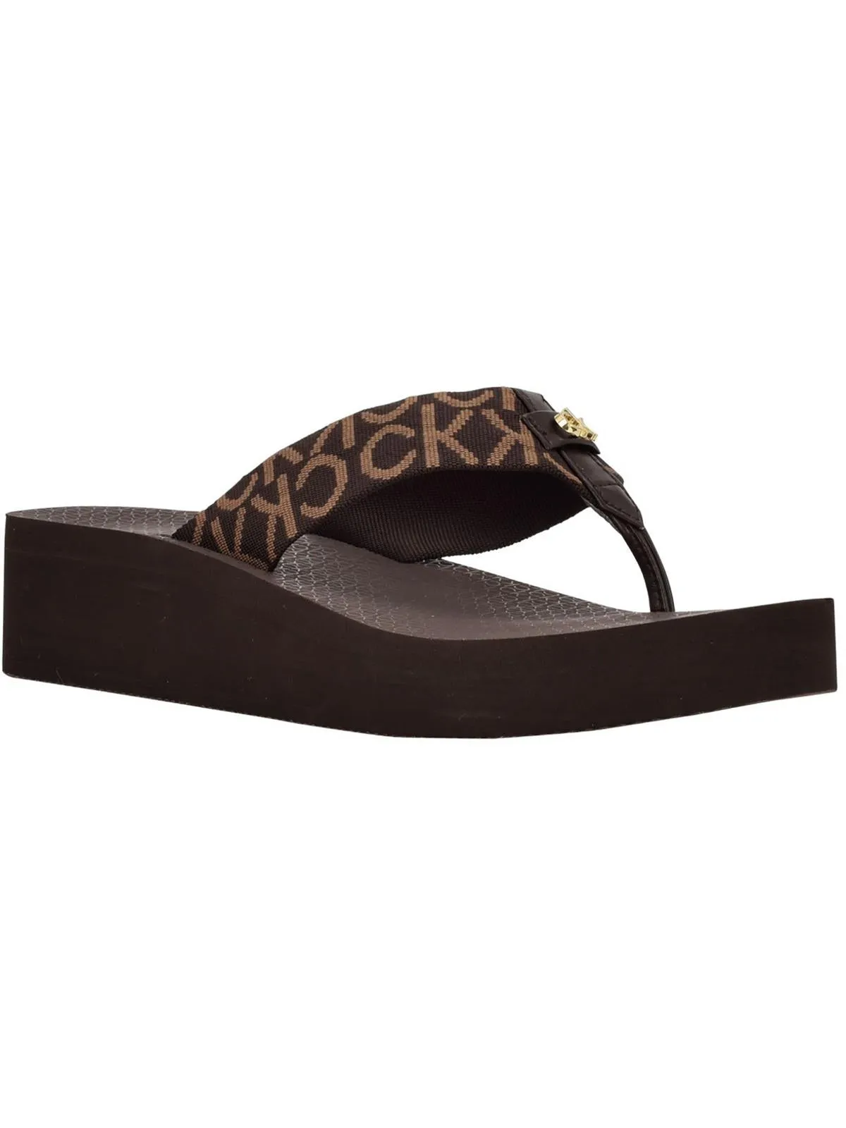 Meena Womens Logo Thong Slide Sandals
