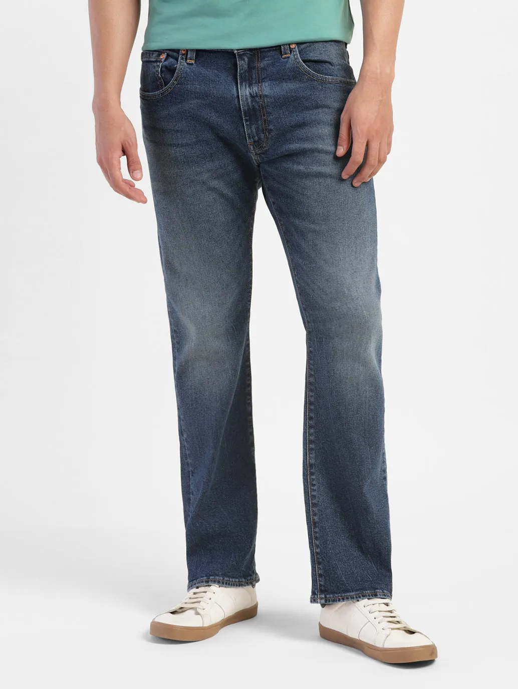 Men's 517 Blue Bootcut Fit Mid Rise Jeans