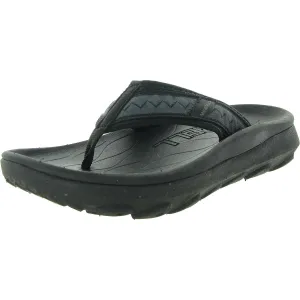 Mens Cushioned Footbed Manmade Slide Sandals