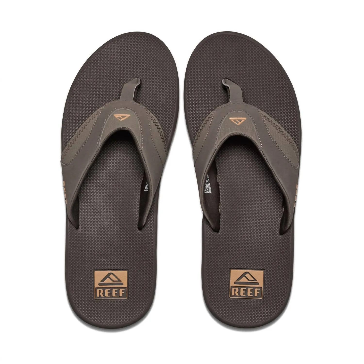Men's Fanning Flip Flops In Brown/gum