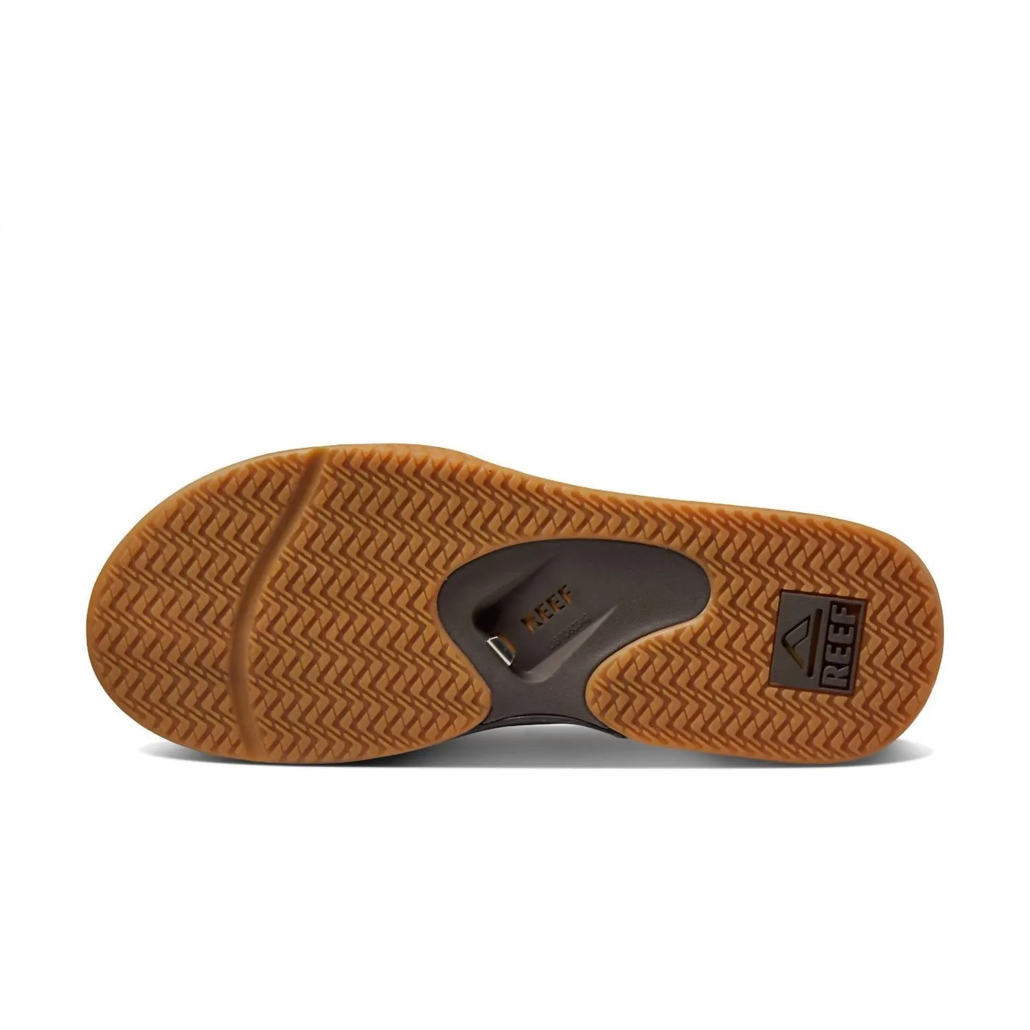 Men's Fanning Flip Flops In Brown/gum