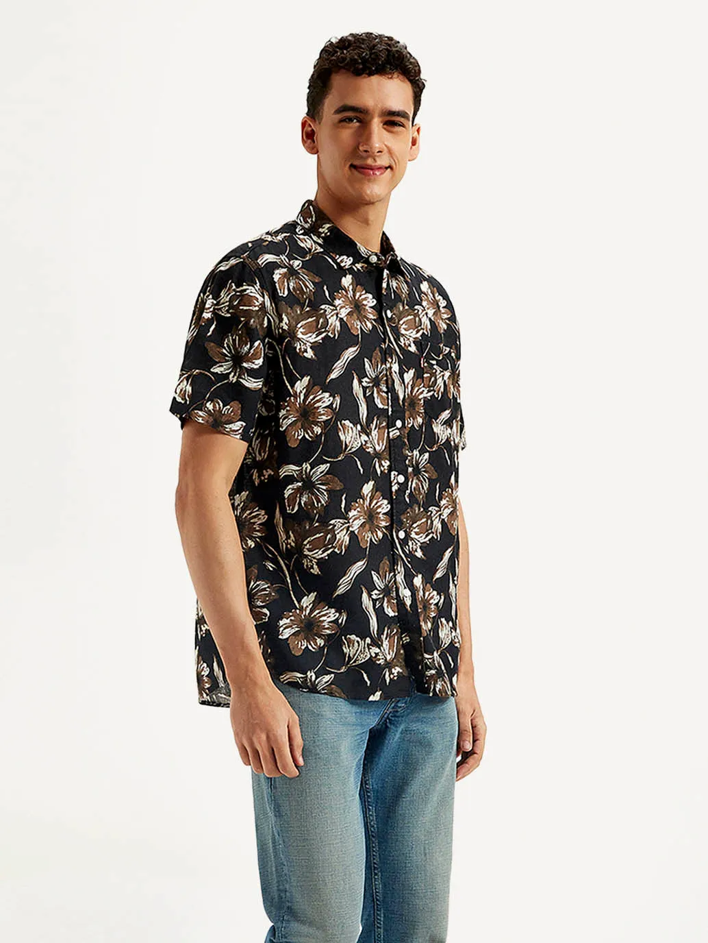 Men's Floral Slim Fit Shirt