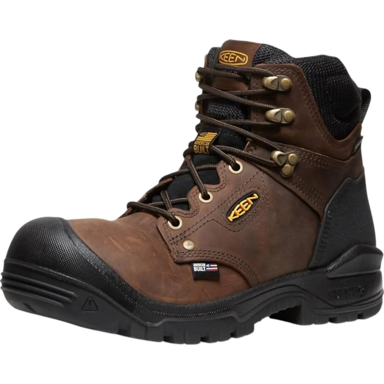 Men's Independence 6" Leather Waterproof Soft Toe Work Boots In Dark Earth/black