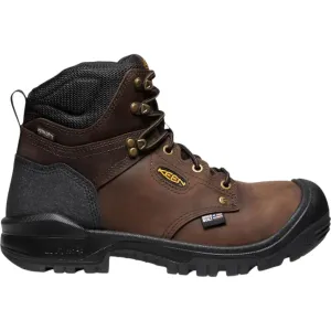 Men's Independence 6" Leather Waterproof Soft Toe Work Boots In Dark Earth/black