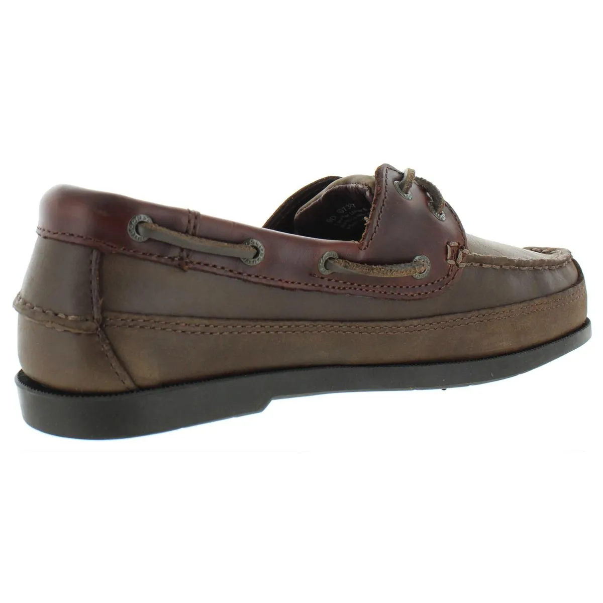 Mens Leather Lace-Up Boat Shoes