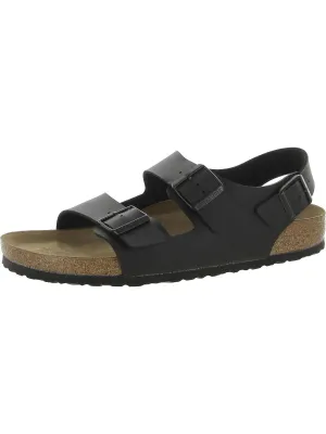 Mens Leather Slip On Slide Sandals
