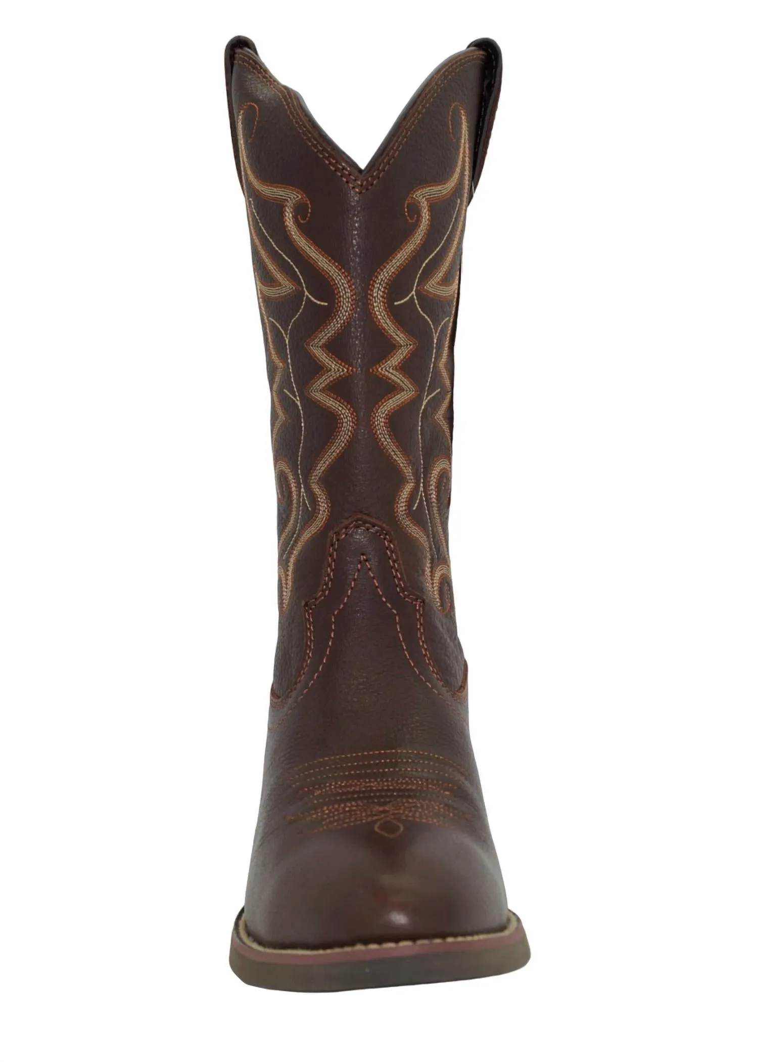 Men's Stampede Square Toe Western Boots - Ee Width In Brown