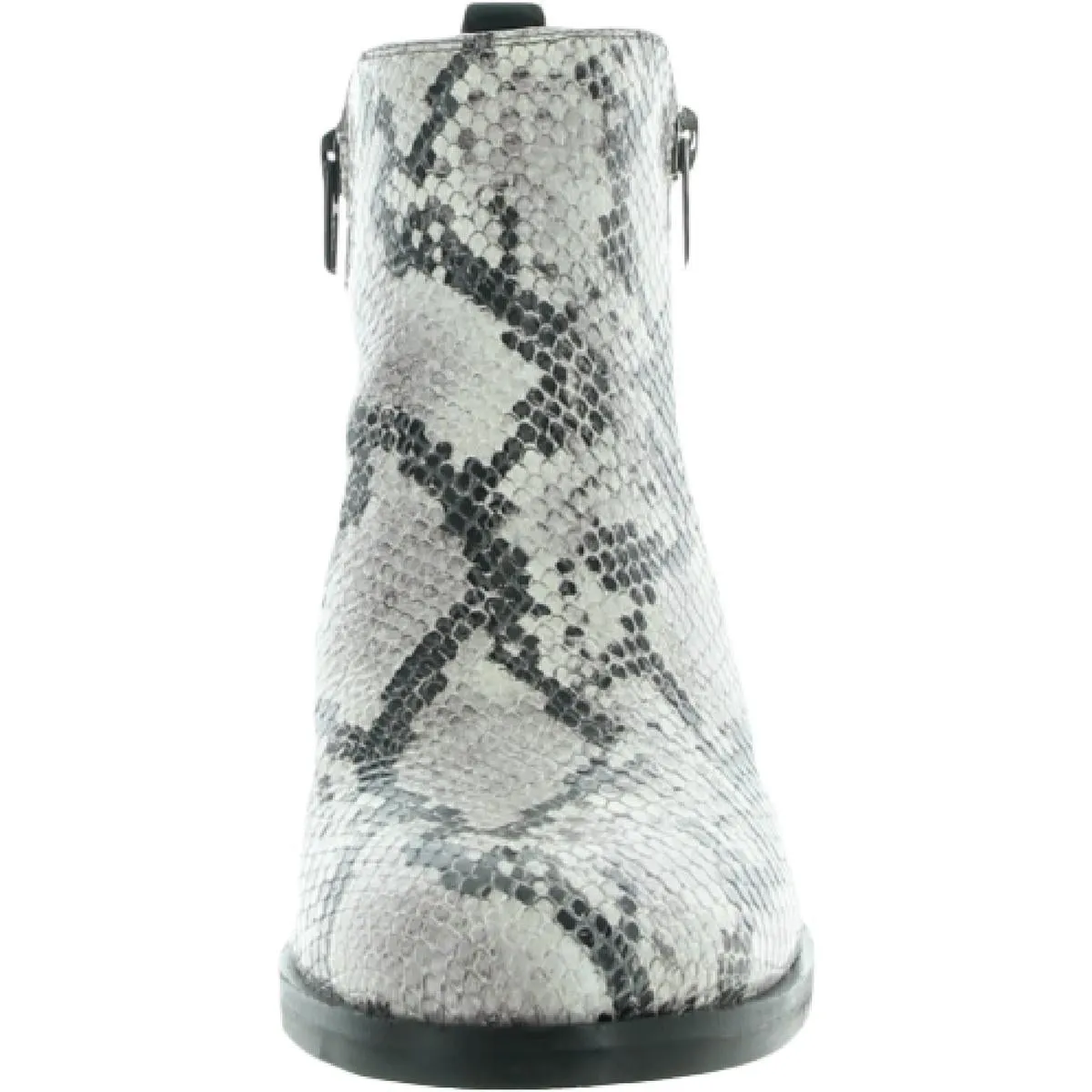 Mila Sky Womens Leather Double Zipper Ankle Boots