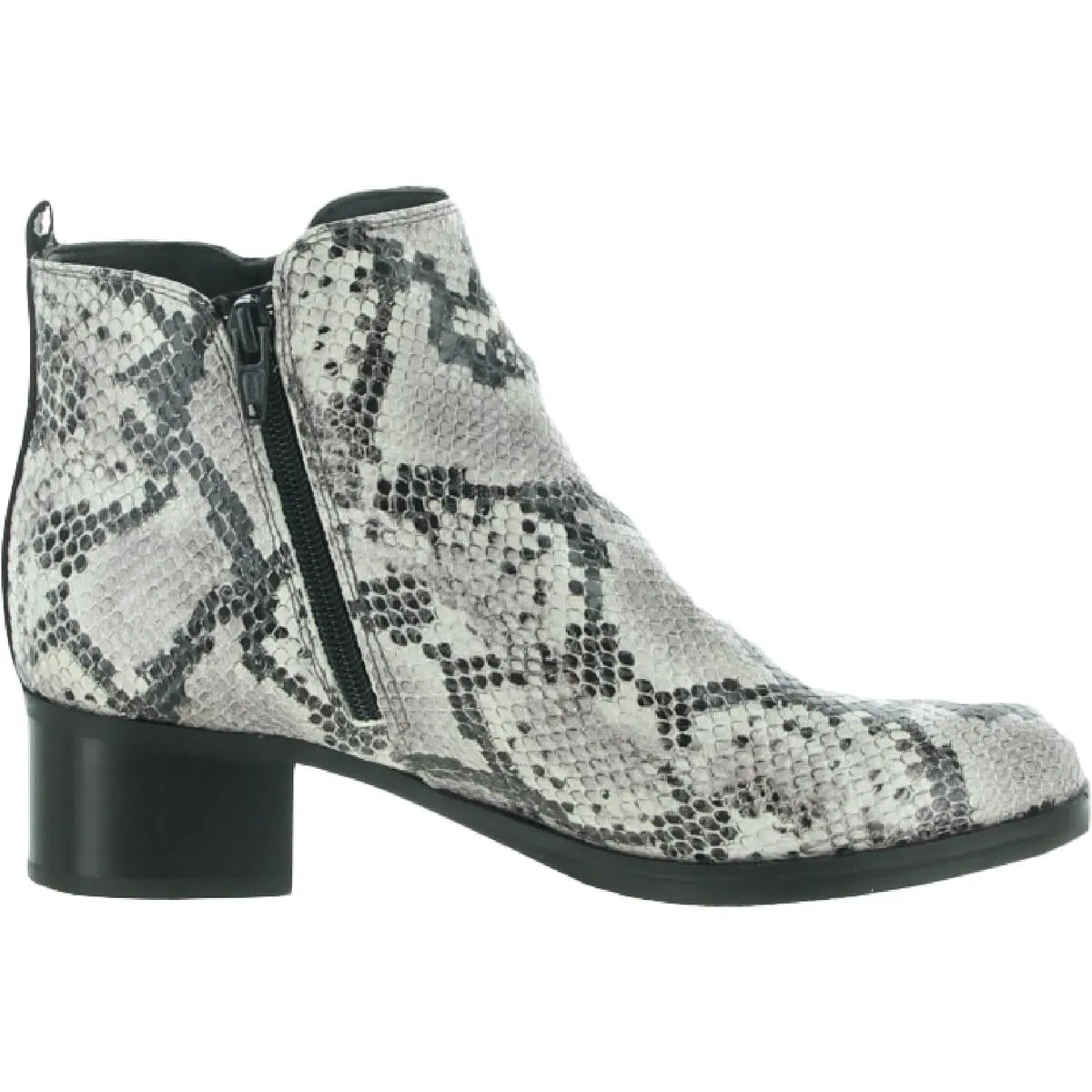Mila Sky Womens Leather Double Zipper Ankle Boots