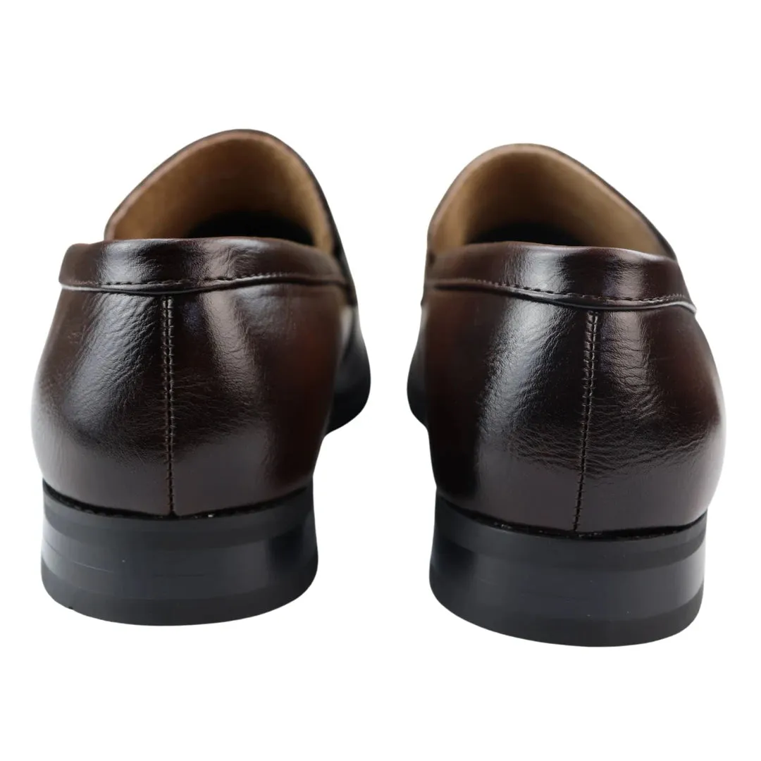 Moccasin Loafers Shoes Leather Lined Slip On Smart Formal Shoe