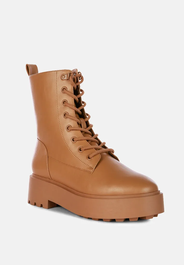molsh faux leather ankle biker boots