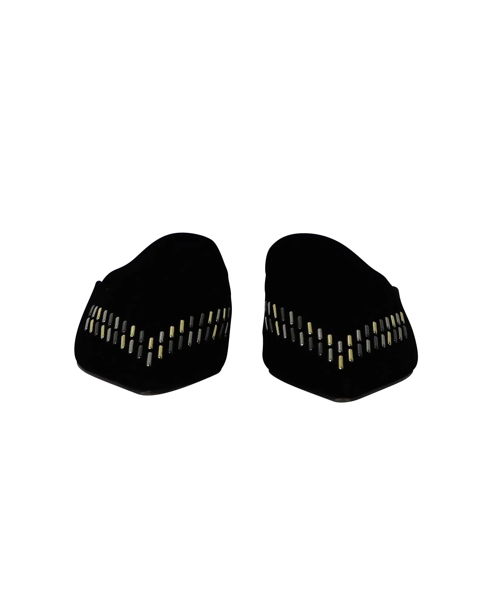 Nicholas Kirkwood Beya Flat Mules in Black Velvet