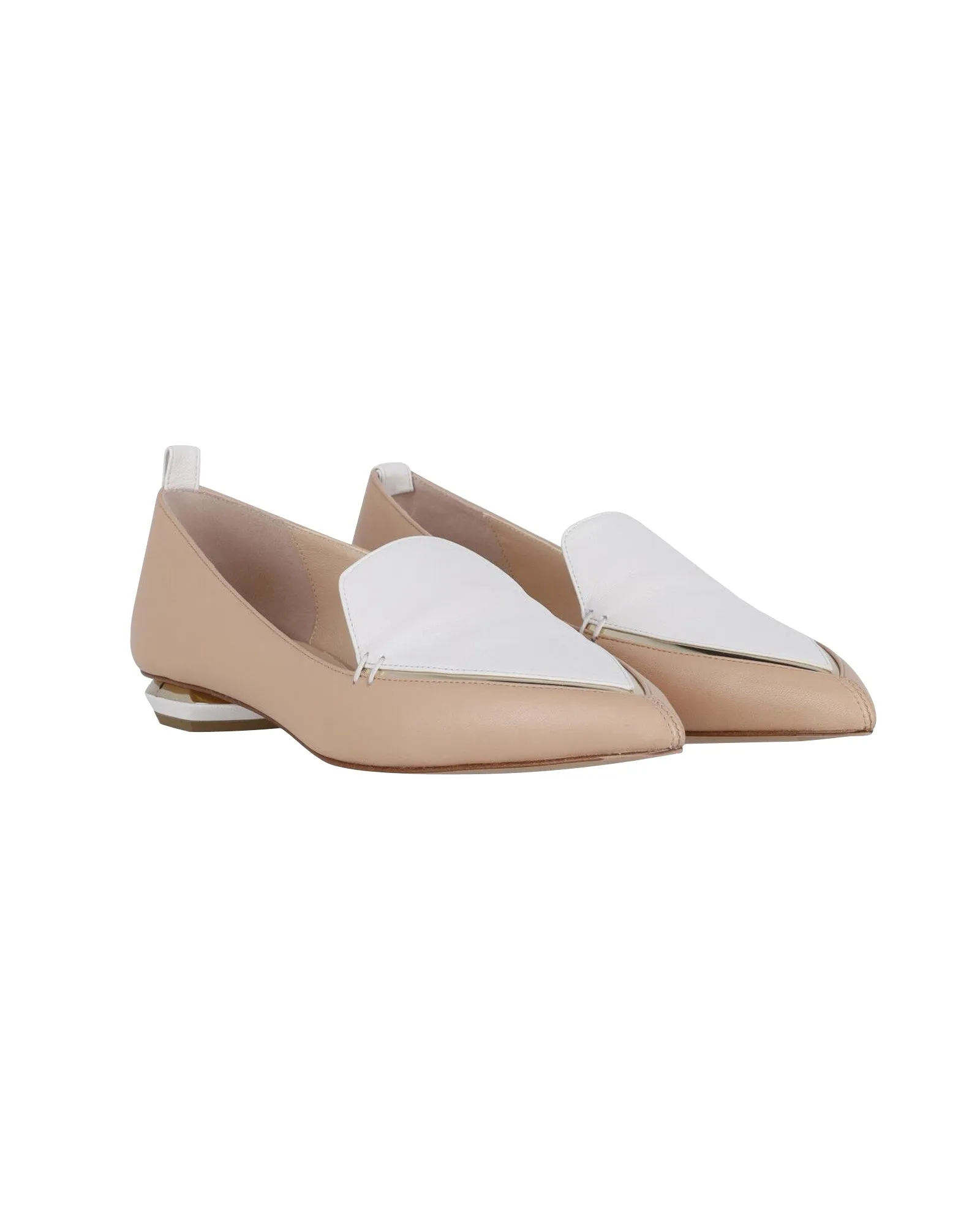 Nicholas Kirkwood Beya Loafers in Nude Nappa Calf Leather