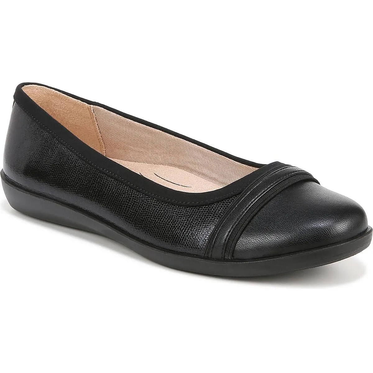 Nile Womens Faux Leather Ballet Flats