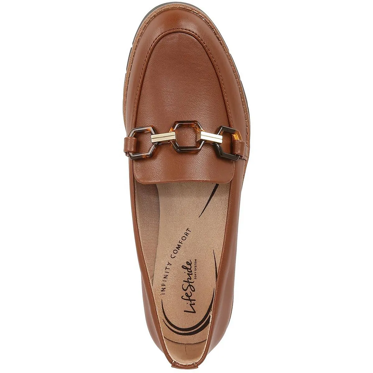Optimist Womens Faux Leather Padded Insole Loafers
