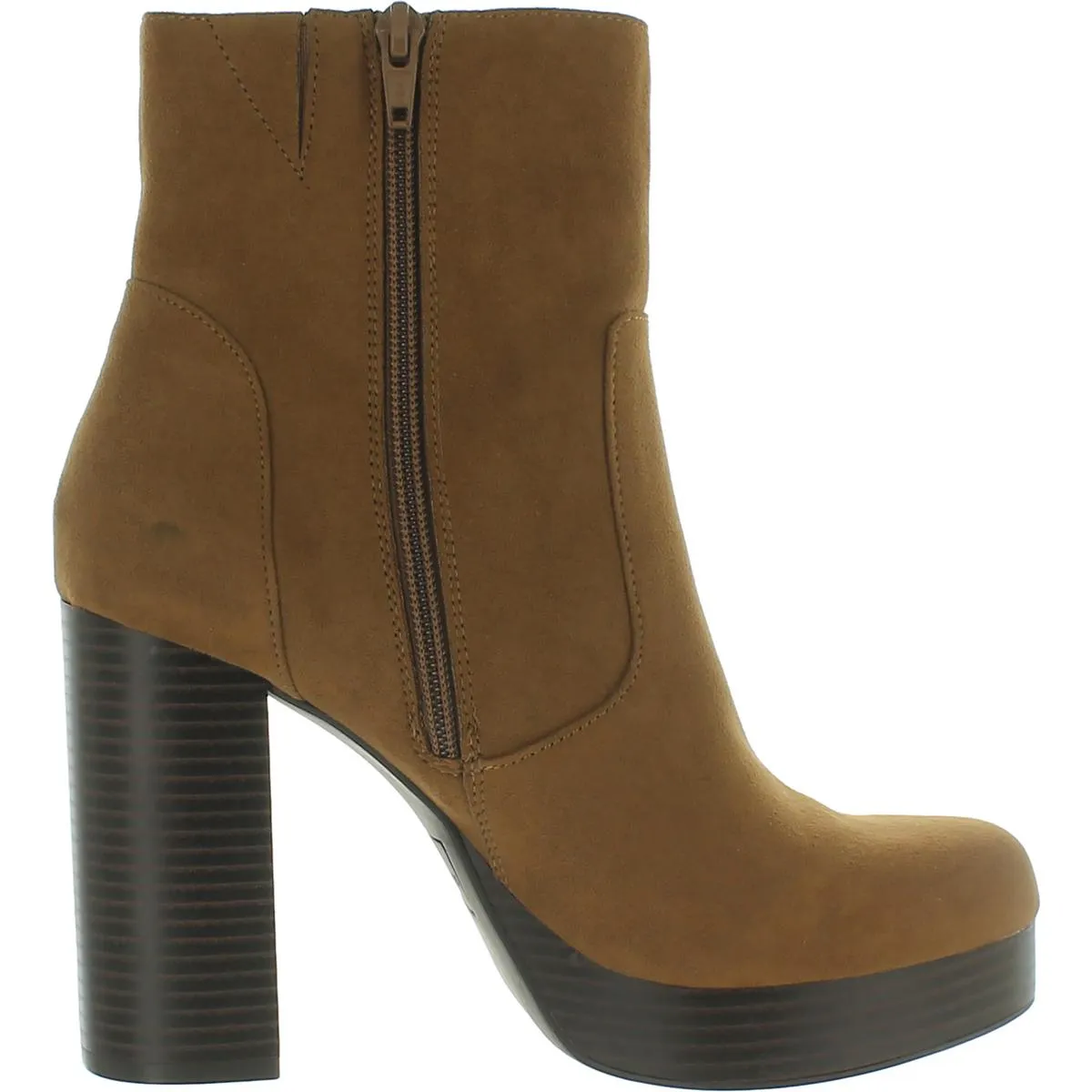 PATRICEE Womens Textile Upper Faux Leather Ankle Boots