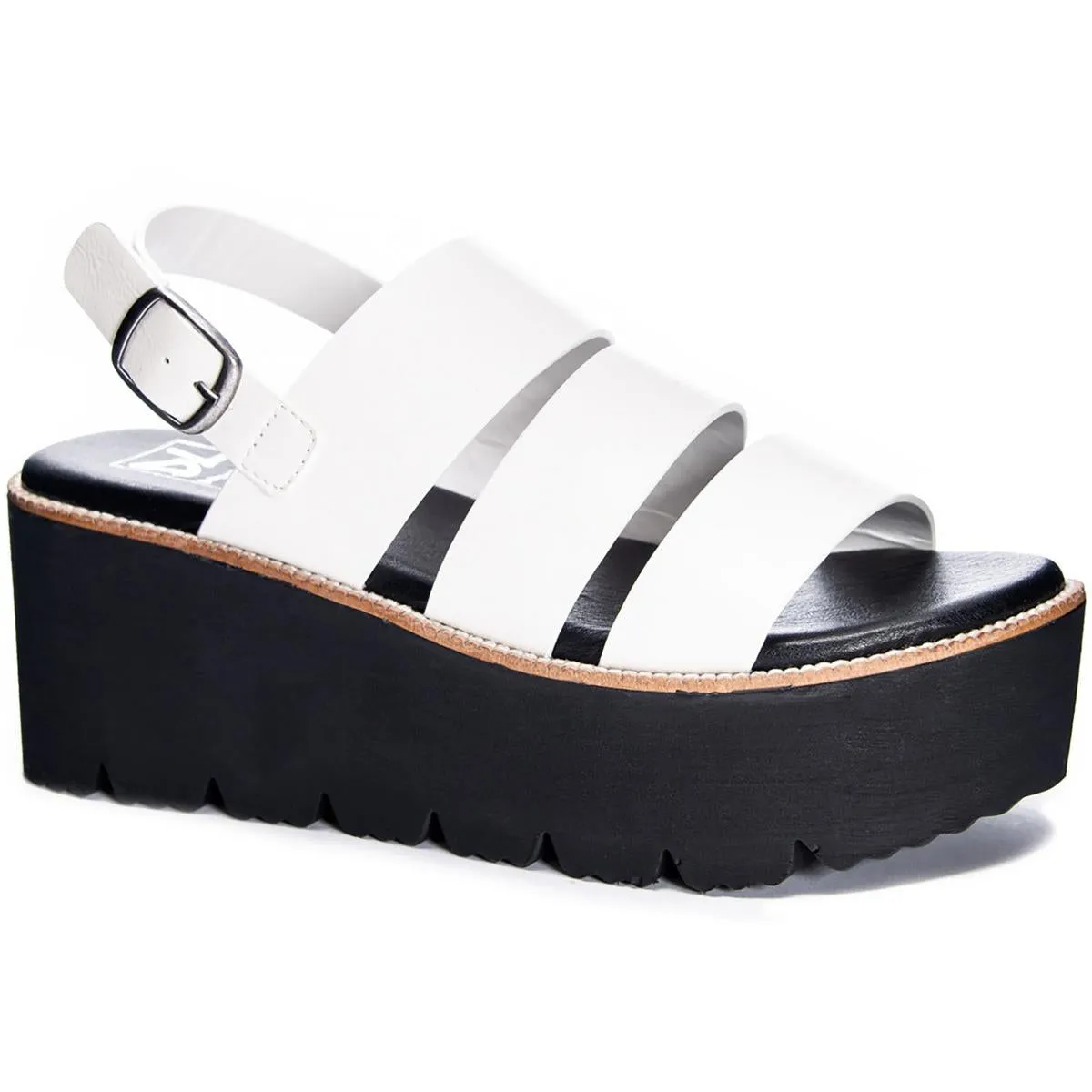 Pendulum Womens Faux Leather Cushioned Footbed Platform Sandals