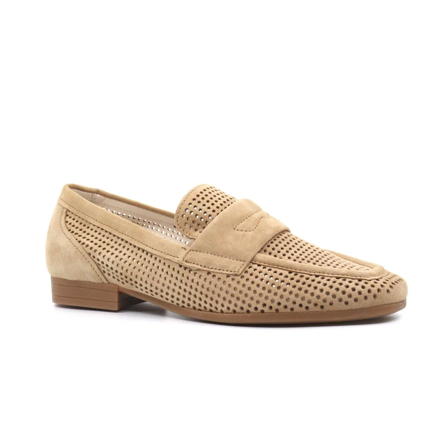 Perforated Loafer In Caramel