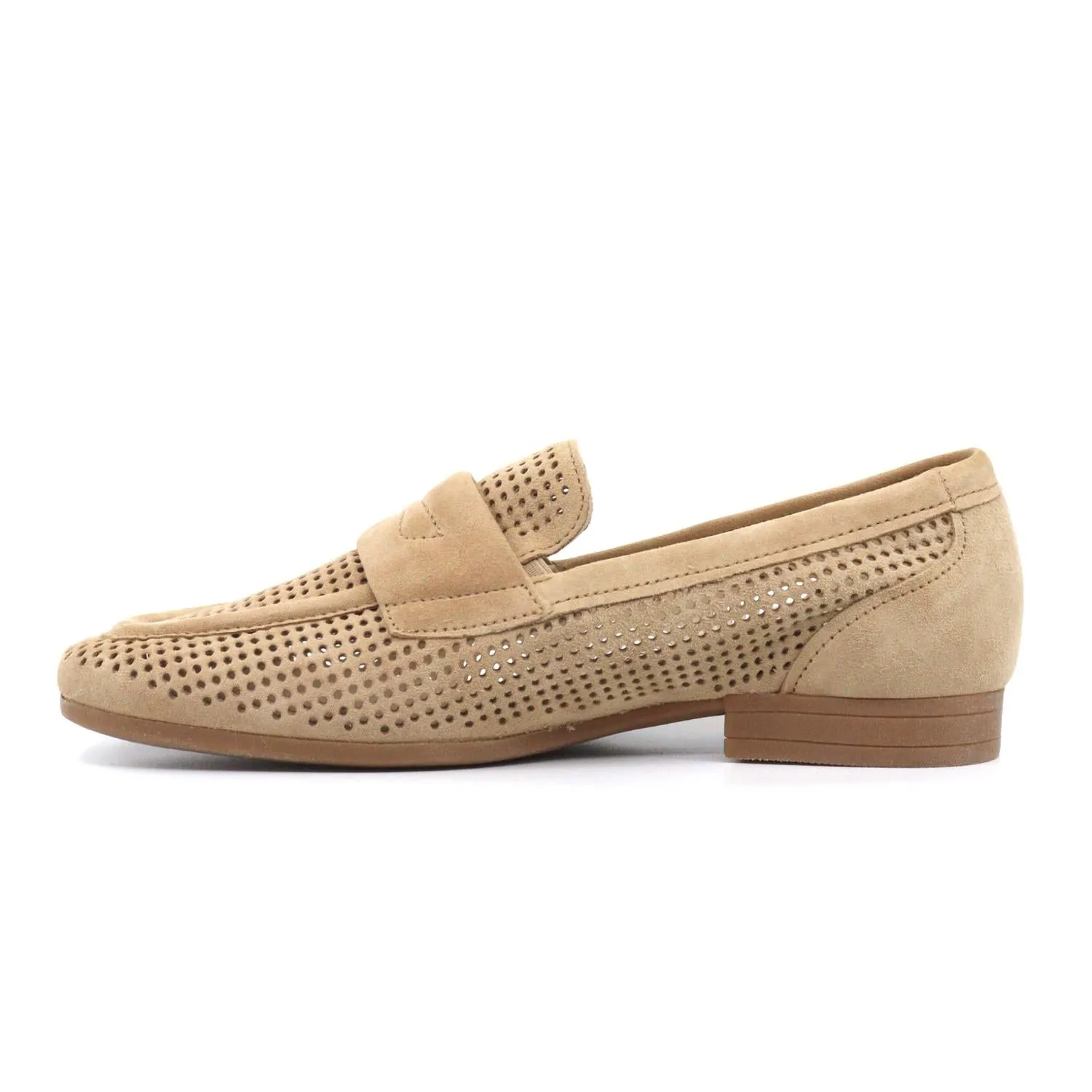 Perforated Loafer In Caramel