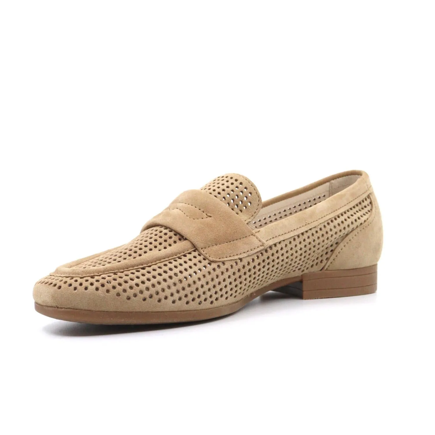 Perforated Loafer In Caramel