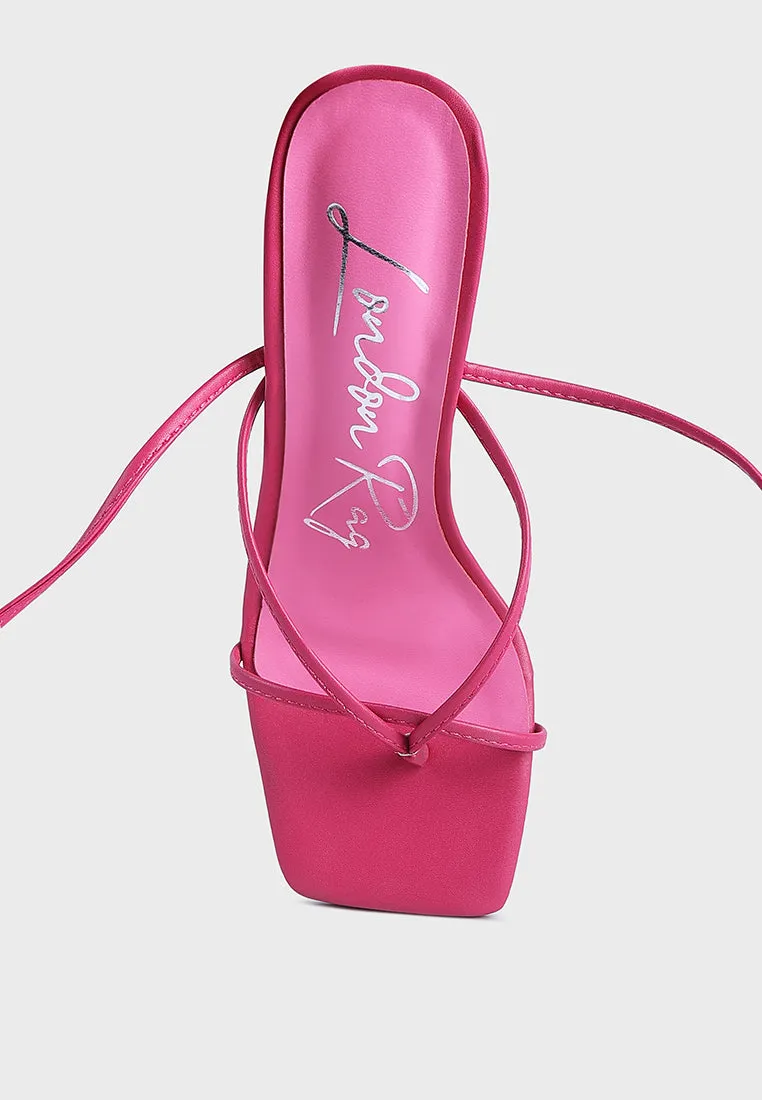 pole dance lace up block heeled sandals