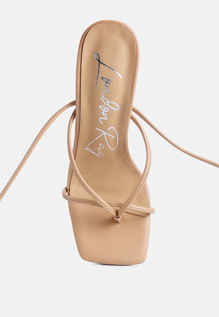 pole dance lace up block heeled sandals