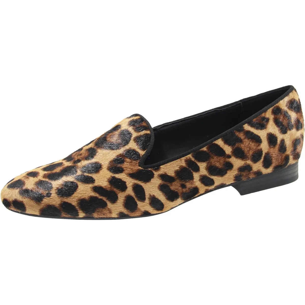 Renold Womens Block Heel Faux Suede Loafers