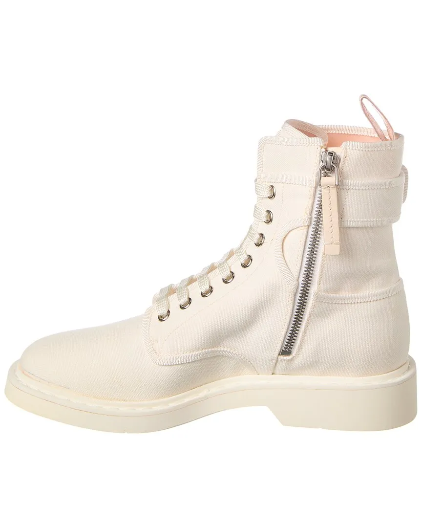 Roger Vivier Logo Plaque Viv Canvas Boot