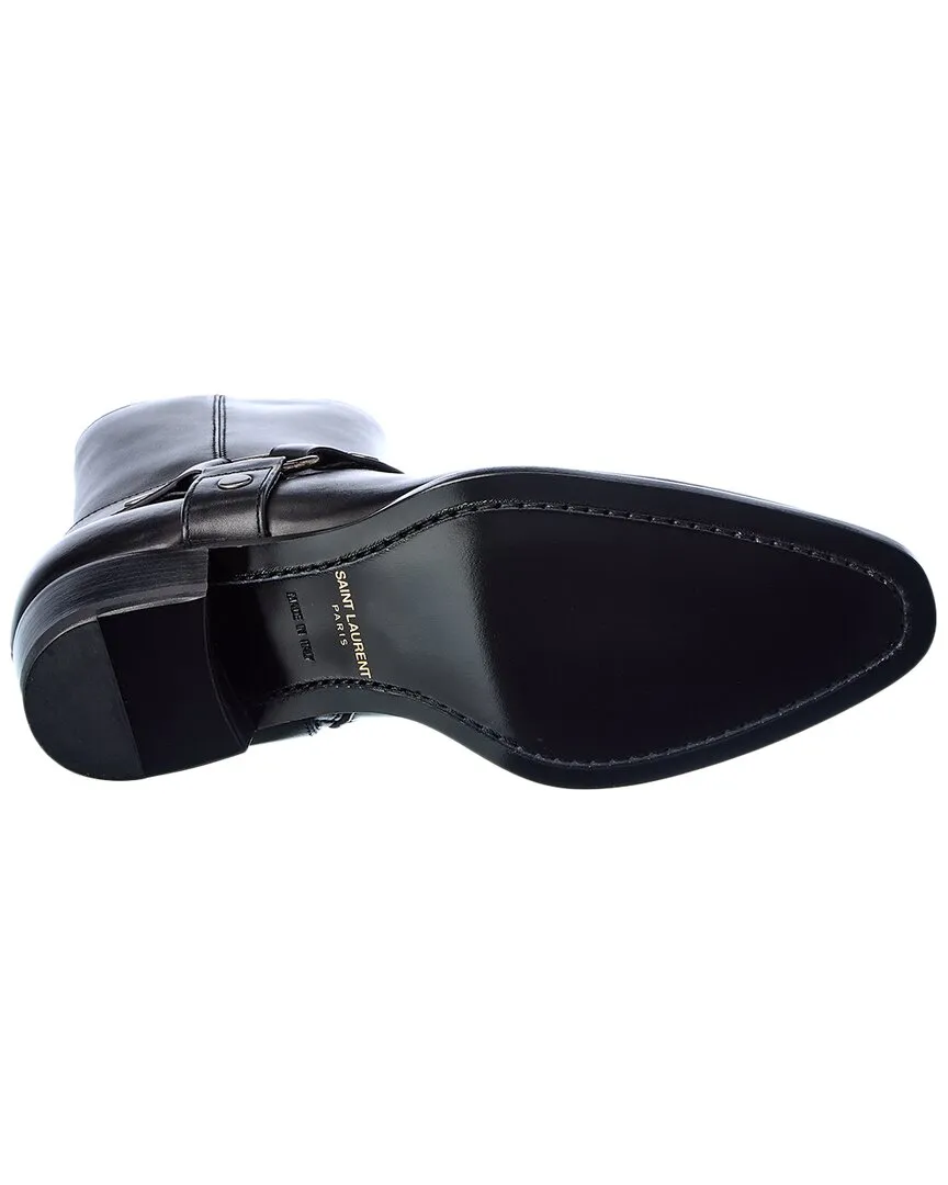 Saint Laurent Wyatt 40 Harness Leather Boot