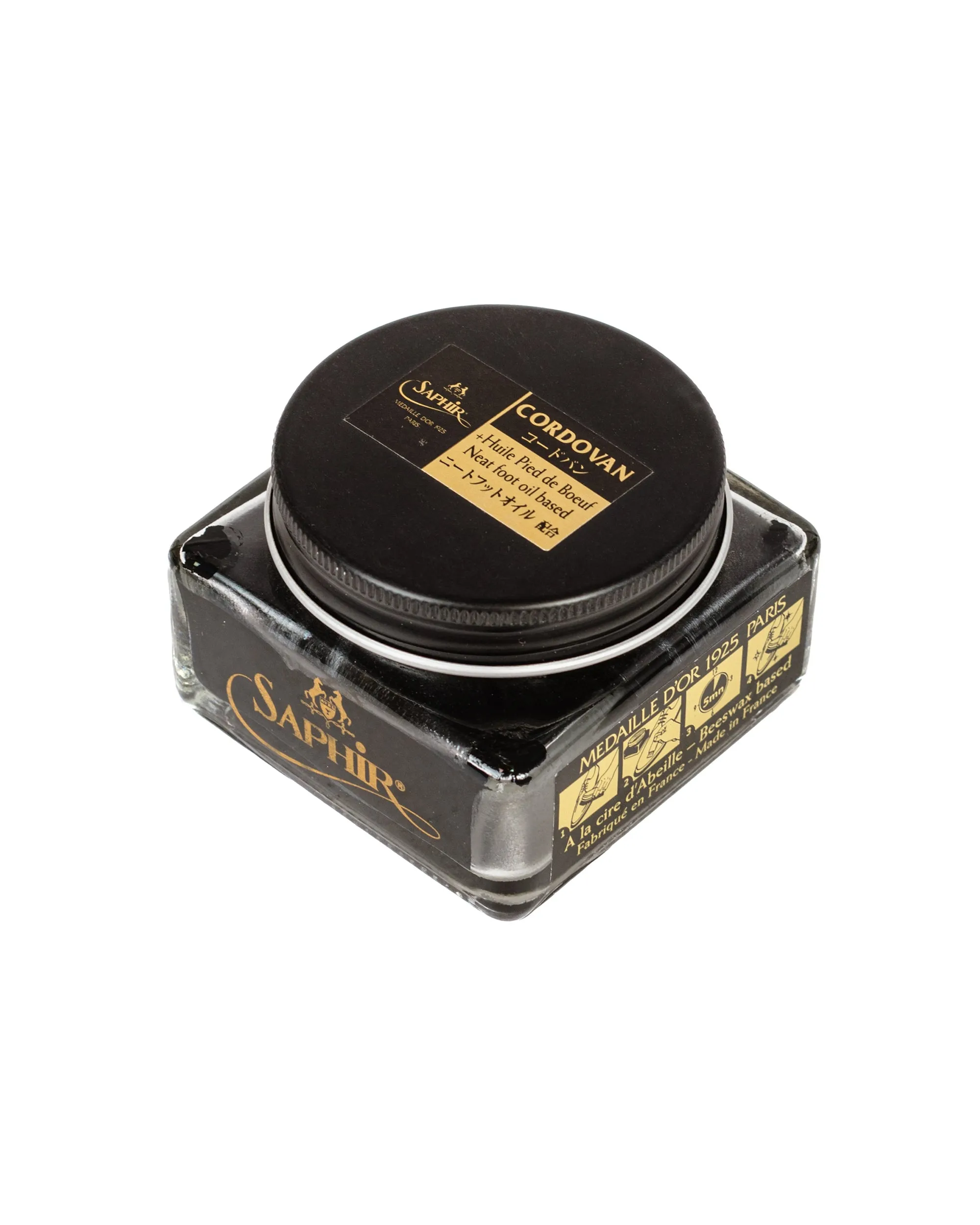 Saphir Médaille d'Or Cordovan Cream Polish #01 Black