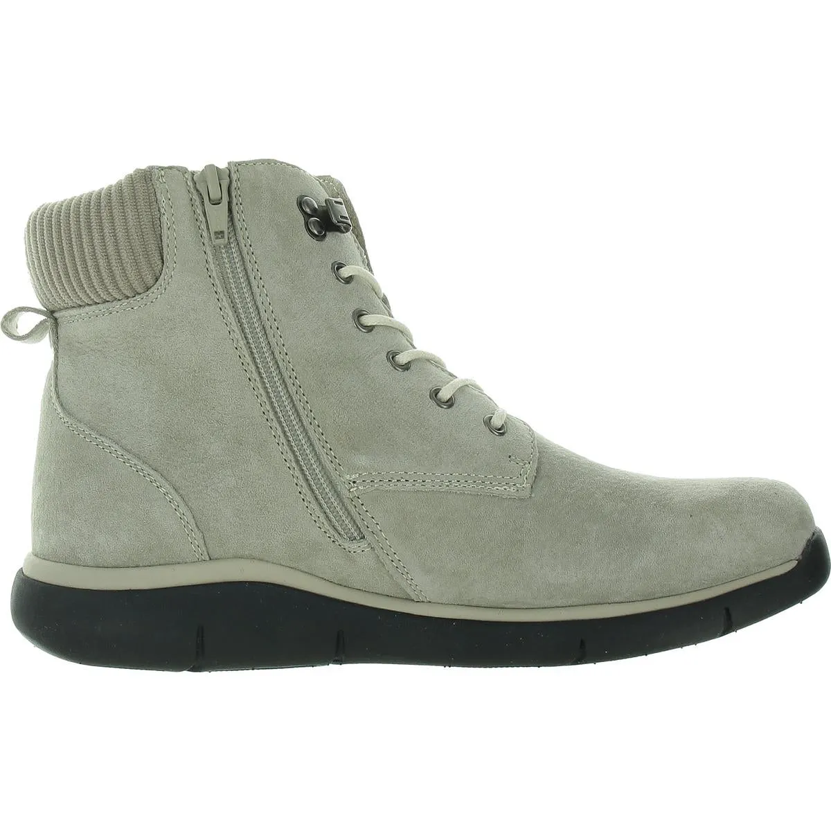 Scarlet  Womens Ankle Leather Combat & Lace-up Boots