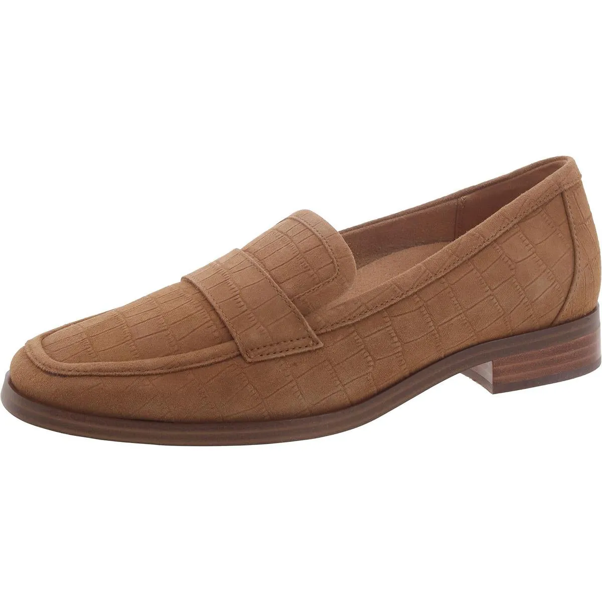 Sellah Womens Pebbled Slip On Loafers
