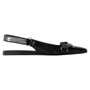 Sling Back Racer Vinyl - Courreges - Leather - Black