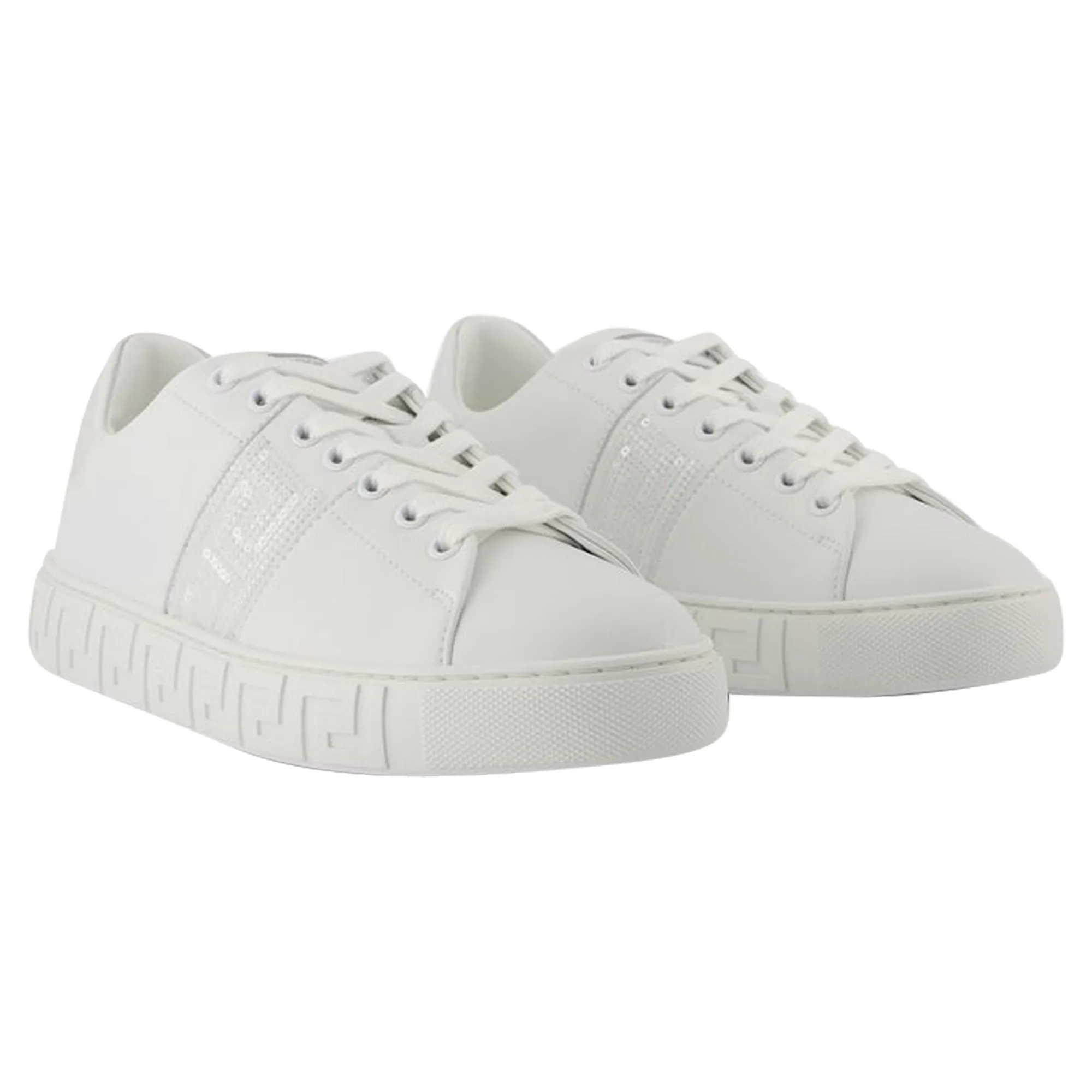 Sneakers - Versace - Cotton - White