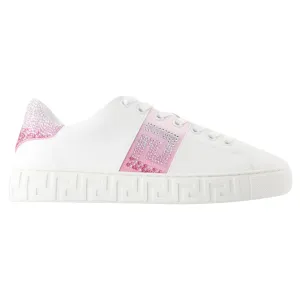 Sneakers - Versace - Leather - White