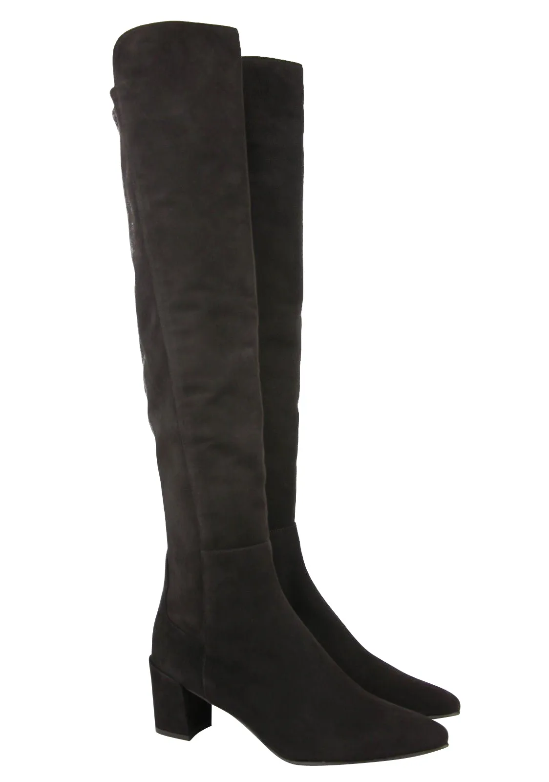 Stuart Weitzman Women's Allwayhunk  Cola Suede Over-The-Knee Boot