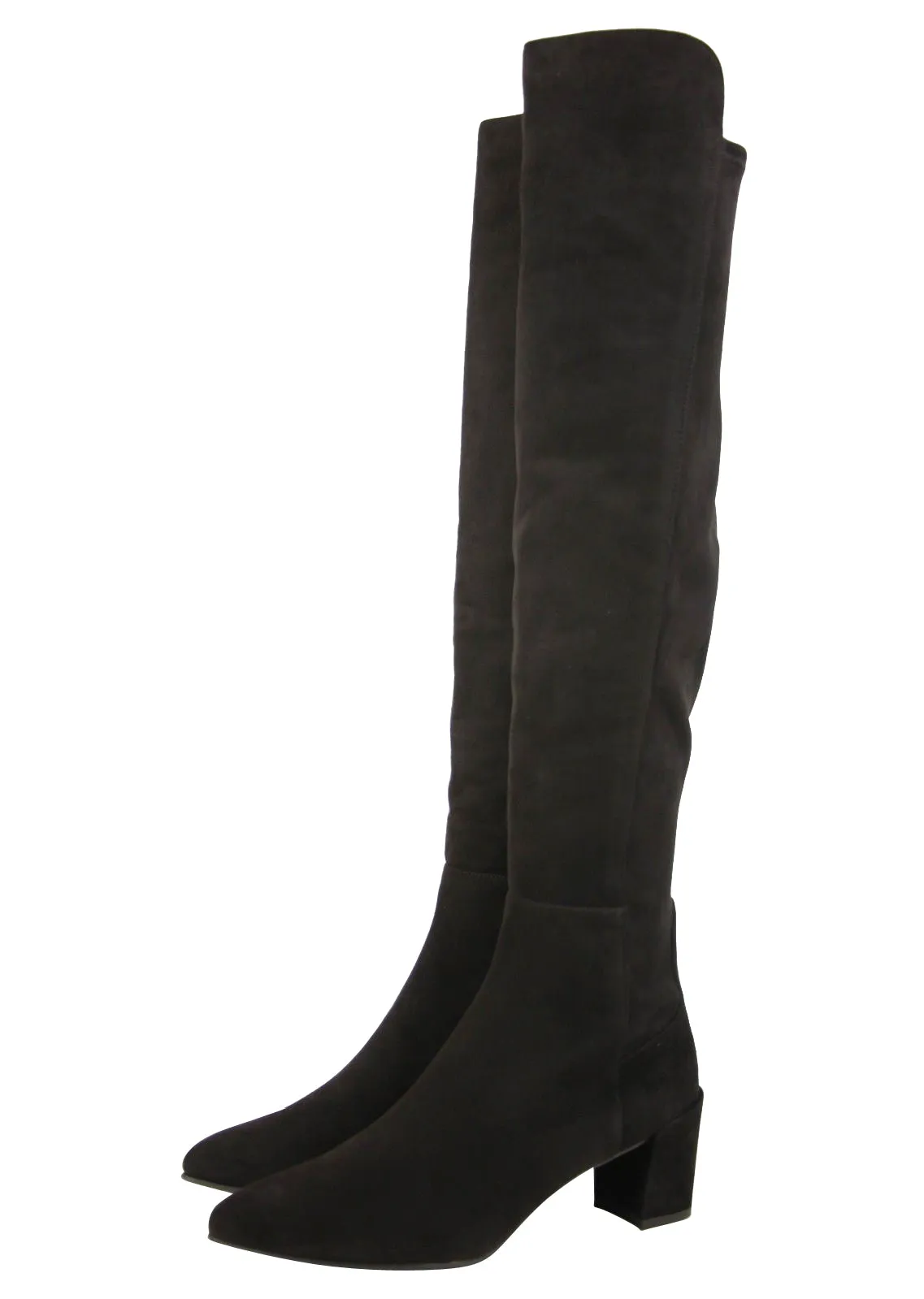 Stuart Weitzman Women's Allwayhunk  Cola Suede Over-The-Knee Boot