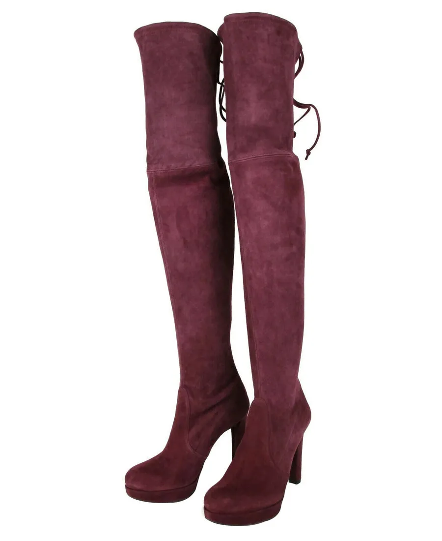 Stuart Weitzman Women's  Suede Over-the-knee Platform Boot