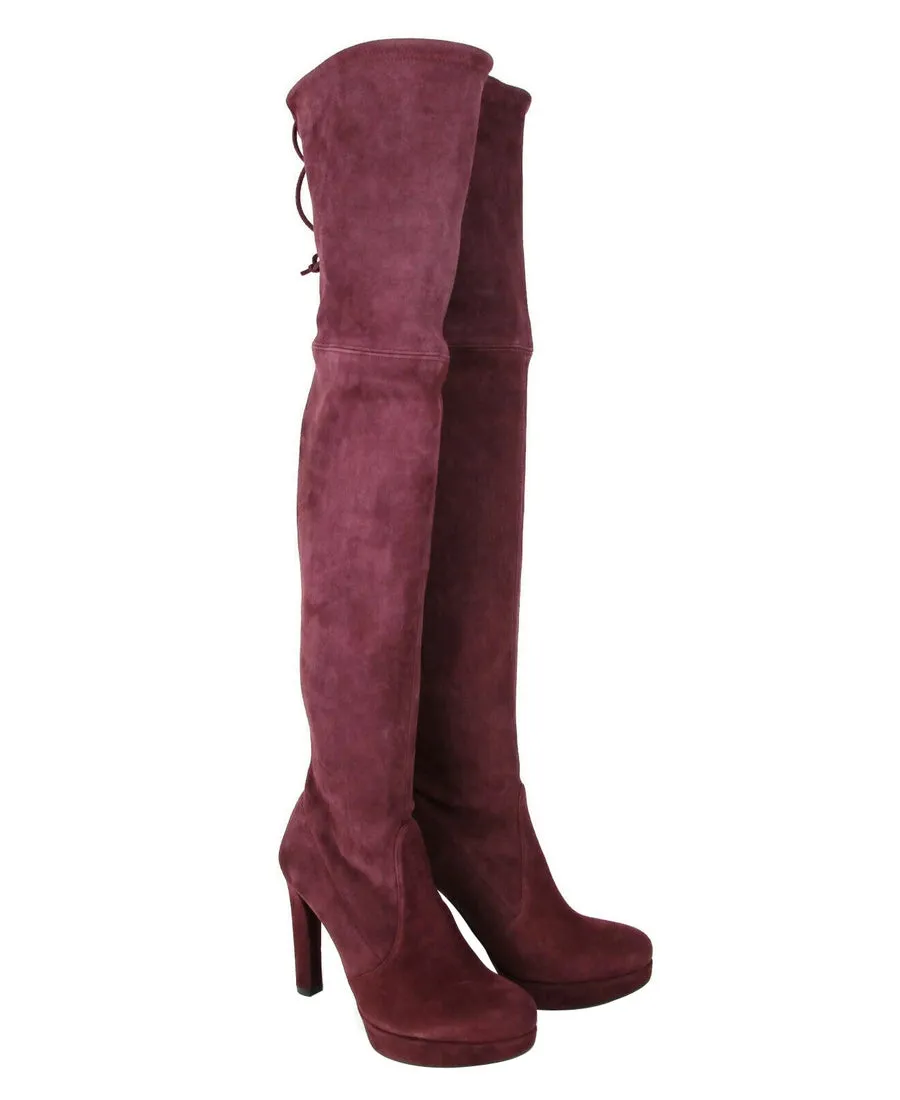 Stuart Weitzman Women's  Suede Over-the-knee Platform Boot